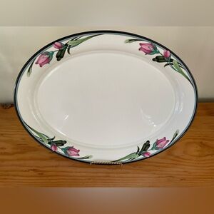 Lenox Chinastone MIDNIGHT BLOSSOMS Oval Serving Platter